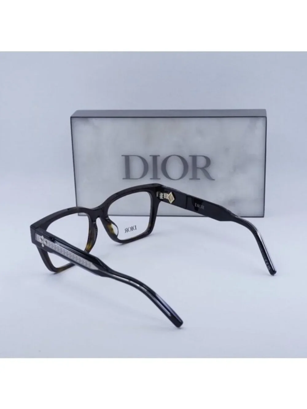 Dior CD DIAMONDO S1F 2000 Square Eyeglasses 55mm - Havana